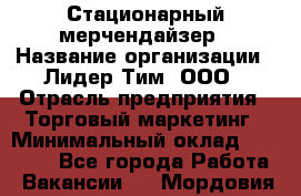 Стационарный мерчендайзер › Название организации ­ Лидер Тим, ООО › Отрасль предприятия ­ Торговый маркетинг › Минимальный оклад ­ 23 000 - Все города Работа » Вакансии   . Мордовия респ.
